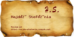 Hajdú Stefánia névjegykártya